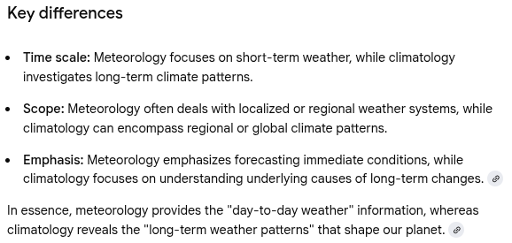 tell me about meteorology and climatology