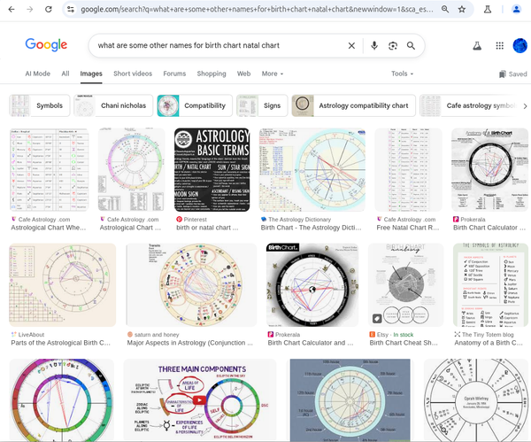 what are some other names for birth chart natal chart