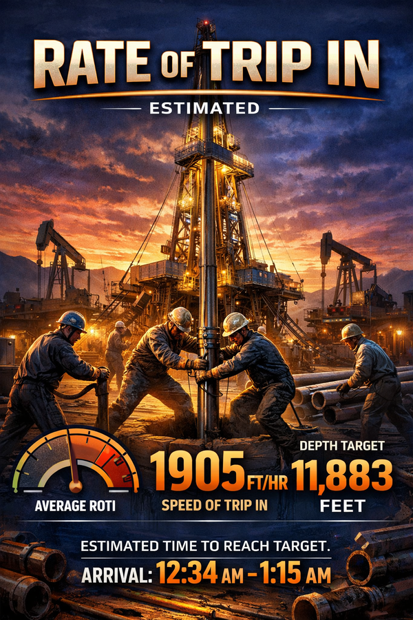 Oil Rig Rate of Trip In - ROTI